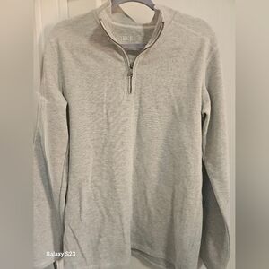 BKE Men's Gray Quarter-Zip Sweater